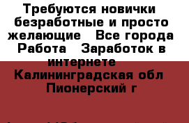 Требуются новички, безработные и просто желающие - Все города Работа » Заработок в интернете   . Калининградская обл.,Пионерский г.